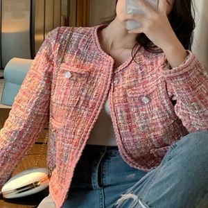 [Sold] Korean Pink Tweed Jacket